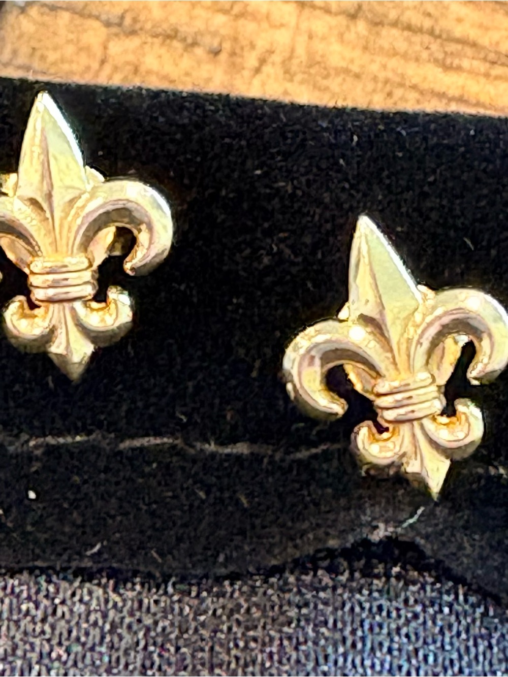 Fleur-de-Lis Gold Stud Earrings